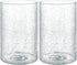 Skelang Crackle Lip-less Glass Lamp Shade, Cylindrical Light Cover with Fitter Opening, Replacement