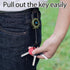 Heavy Duty Retractable Keychain 2-Pack, Upgraded 58cm Stainless Steel Cord, Black Clip ID Holder