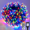 Christmas String Lights 132FT 400 LED Multicolor Dark Green Wire, Indoor Outdoor