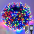 Christmas String Lights 132FT 400 LED Multicolor Dark Green Wire, Indoor Outdoor