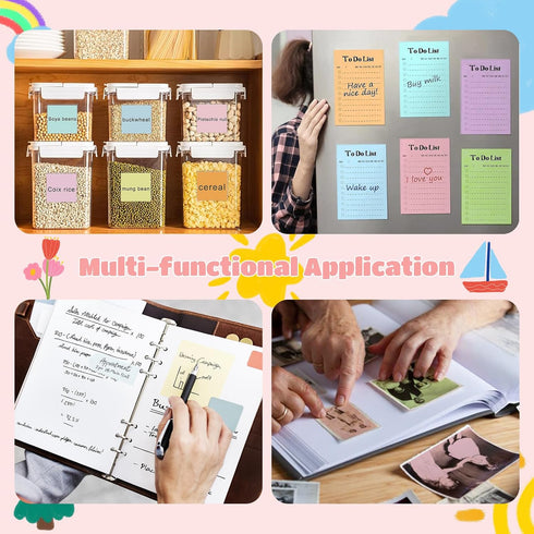 Atnadov 12 (6 colored+6 Mini Thermal Printer Sticker Paper, Rolls Colored Thermal Sticker Paper Kids Instant Camera