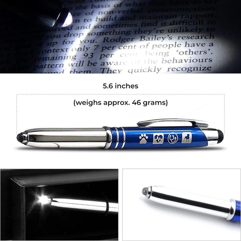 Inkstone Veterinary Engraved Pen Light with Stylus Tip - Vet Tech Gifts
