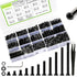 K Kwokker 1480Pcs M3 Flat Head Phillips Machine Screws, 4mm to 35mm M3 Screw