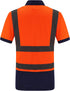 Reflective Gear Polo Shirt, Safety Short Sleeve Polo in Orange, Size 3XL