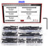DYWISHKEY 200 Pieces M3 Hex Socket Head Cap Bolts Screws Nuts Kit with Hex Wrench, 12.9 Grade Alloy Steel