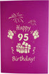 iGifts And Cards Happy 95th Birthday 3D Pop Up Greeting Card - Unique Celebration for Husband, Wife, Friend