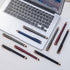 Linbsunne Black Gel Pens, 0.7mm Medium Point, 2-in-1 Stylus for Touch Screens, 18 Pack Grey Gel Ink Rollerball
