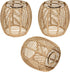 WKWKTOTO Premium Rattan Lamp Shade for E26 Base 3 Pack Boho Lamp Shade