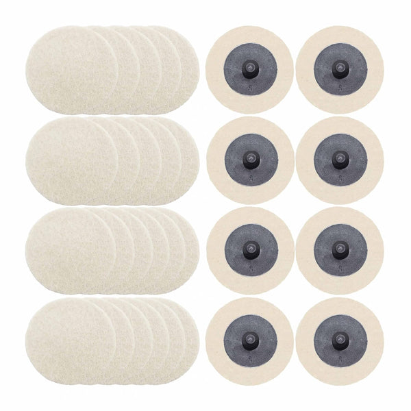 Merryland Wool Quick Change Disc 2 inch for Die Grinder, 2inch Polishing