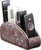 Arniche Leather Remote Control Holder,Universal TV Remote Organizer with 5 Compartments,Desktop or Bedside