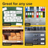 Dry Erase Magnetic Labels - Reusable Sticky Notes for Refrigerator (White, 25)