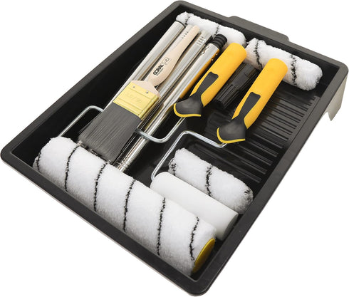 10505 10 Set Set Coral Easy Coater Paint Roller Brush Kit with Extension Pole - Piece for House & Wall Painting - Ideal