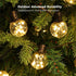 22ft 20 G40 Bulbs Dimmable IP65 Outdoor String Lights Battery Powered, Warm White & Multicolor LED Hanging Patio Lights