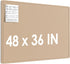 MaxGear Extra Large Bulletin Board, 48" x 36", Foldable Felt Board for Office, Home, School, Beige Brown