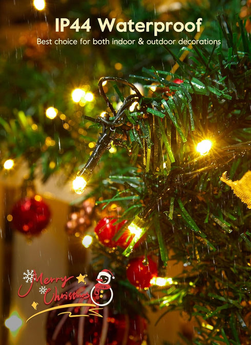 66FT 200 8 LED Christmas Tree Lights, Twinkle Fairy Lights String with Flashing Modes String Lights for Indoor Bedroom