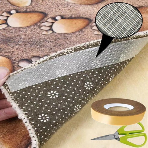 Extra Strong Double Sided Fabric Tape Heavy Duty for Clothes, 1inch x 66FT Double Stick Tape for Carpet, Clothing