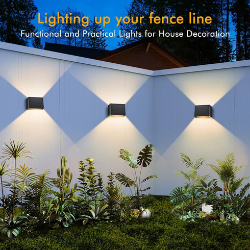 IP65 3000K CORESLUX Solar Outdoor Wall Lights, Up and Down Waterproof Wall Lighting, Outdoor Solar Lights