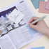 EOOUT Pastel Transparent Sticky Notes, 3x3 Inches, 8 Pack, Clear Sticky Tabs, Translucent Page Markers for Office School