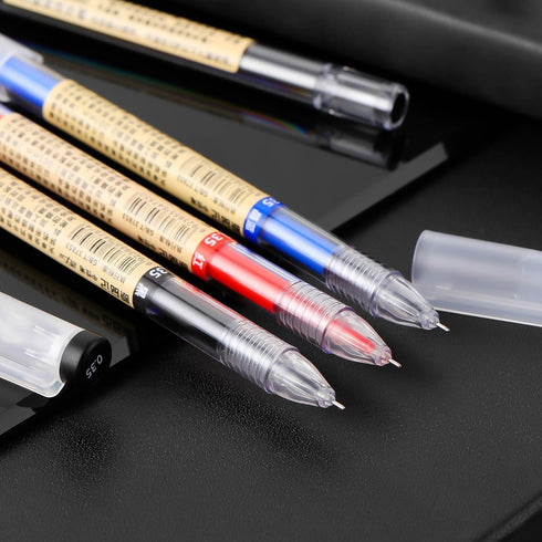 RIANCY Gel Ink Pen, 24 Pcs Japanese Style Liquid Ink Rollerball Pens, Quick Drying 0.35mm Ultra Fine Point
