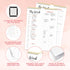 Decorably Weekly Meal Planner with Grocery List - 52 Tear-Off Sheets Refrigerator Meal Planner, 8.5x11in Magnetic