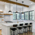 6 Inch Industrial Kitchen Pendant Light Fixtures: Metal Modern Chandelier - Adjustable Farmhouse Black and Gold Pendant