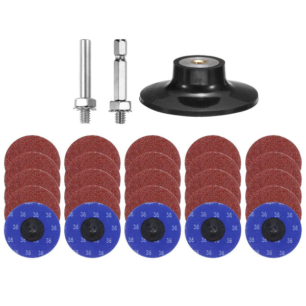 HARFINGTON 23pcs Quick Change Discs Set 3" Roll Lock Sanding Discs with
