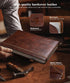 Lined Leather Journal Notebook, B5 Size, 256 Numbered Pages, 100GSM Thick Ruled Paper, Brown, 7.6"×10" for Men Women