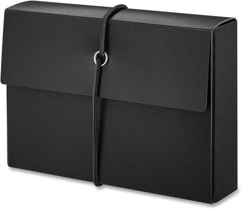 Universal UNV47304 Poly Index Card Box - Black/Blue, 3 in. x 1.33 in. x 5 in. (2/Pack)