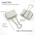 Silver Binder Clips Large (Jumbo) of 2 inch ( 50 mm ) Colored Paper Clamp Assorted Size Assortment (Office or School Metal Fold Back Clip Metal Clips.) (2 in /50 mm)(Silver, 12 - Count) by nctinystore