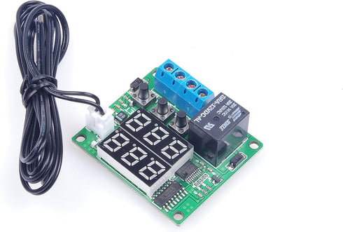 DC 12V Digital Thermostat Module -58? to 257? Fahrenheit Temp Display with 20A Relay Waterproof Sensor Probe