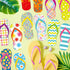 Fancy Land Flip-Flop Cutouts, Summer Bulletin Board Decorations for Back to School Classroom, 60Pcs