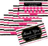 Jewelry Loyalty Cards | 50 Pack Thank You Notes | Black and Pink Stripe with Gold Dots | 5 Bling Buy 12 Get One Free