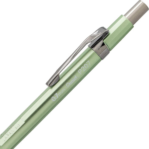 Pentel Sharp Mechanical Pencil (0.7mm) Box of 12 Metallic Celadon Barrel (P207MK1)