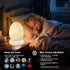 MTDYHY Women(2th Butterfly Night Light Sleep Lamp with Lullaby White Noise, Digital Clock Alarm Clock with LED Dcor