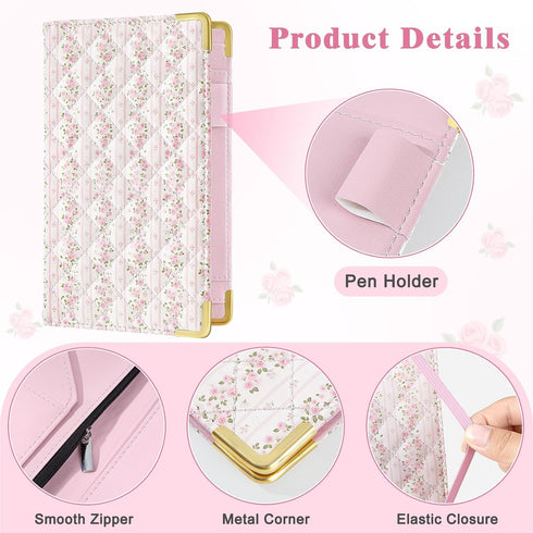 Server Book, Waitress Book with Zipper Pocket, Cute Server Books for Waitress with Pen Holder, Leather Serving Books