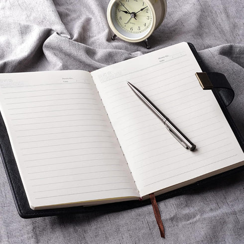 A5 240 8.6x5.8in WEMATE Diary with Lock, PU Leather Journal with Lock Pages, Vintage Locks Journal Password Notebook
