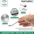 Laboratory Spoon Spatula Set - Long Handled Mixing & Measuring Equipment - Supplies for Labs, Sampling, Sculpting, Stirring, Making Makeup - Durable Stainless Steel - Set of 12