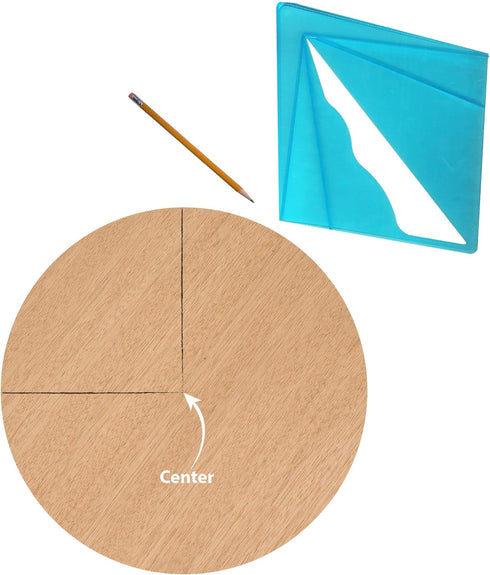 Savannah Blue and Yellow Transparent Center Finder for Square, Round, Octagon Material up to 18 Inches
