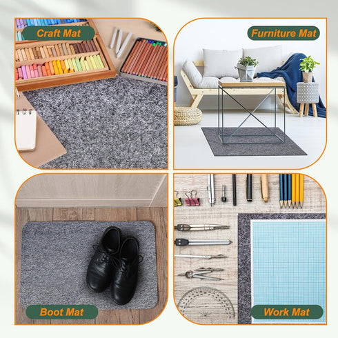 24" x 24" Mini Refrigerator Mats, Waterproof Washable Floor Protector for Home Appliances, Non-Slip Backing