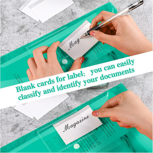 Lincia 24 Pcs Plastic Envelopes A4 Size, Poly Envelopes File Folders for Work Document Holder, Office Paper Organizer