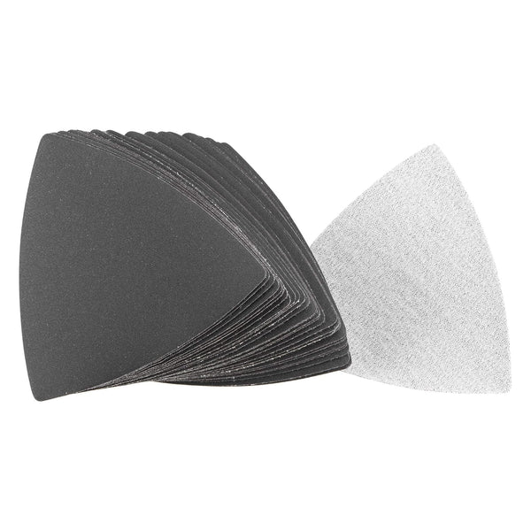uxcell 30pcs Triangular Sandpaper Hook and Loop Triangle Sanding Pad, 3-1/2" Oscillating Multi-Tool, 400 Grit