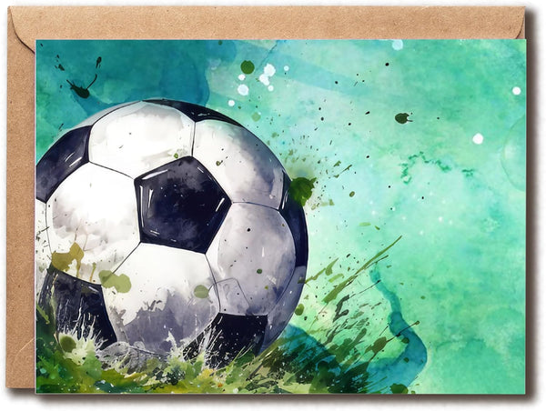 SNMDesigns Soccer Greeting Card - Sport-Themed Thanks Card - Coach Thank You Card