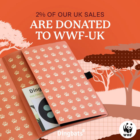 Dingbats A5 Wildlife Ruled Notebook Journal - Premium Vegan Leather Softcover for Writing, Note Taking & Travel