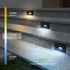 ASD LED Recessed Step Light Fixture, 3W 120LM 3000K-5000K, Waterproof, ETL Listed, Dusk to Dawn Stair Lamp, Black