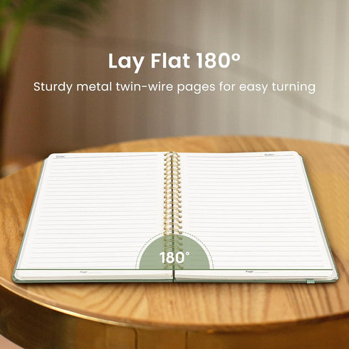 Lined Spiral Journal Notebook for Women & Men, 140 Pages, College Ruled Hardcover for Work & Note Taking