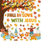 Zonon Christian Fall Love with Jesus Bulletin Board Set, Autumn Decorations, Maple Leaf Pumpkin Cutouts for Thanksgiving