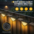 BKBB PPBB (6, Solar Step Lights for Outside, Solar Stair Lights Outdoor Waterproof, Deck Step Lights for Fence, Patio