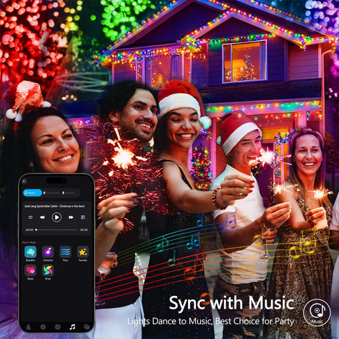 100 33ft JMEXSUSS LED Color Changing String Lights, String Lights Indoor with Remote & APP, Clear Wire Smart Twinkle