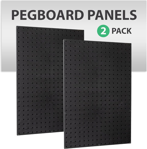 WallPeg Pegboard Wall Organizer Kit - 48" Wide, 2 Pegboard Panels & 36 Locking Hooks for Garage Organization