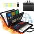 Important Document Organizer Folio, Fireproof Accordion File Folder with Zipper, 13 Pockets for Office Travel